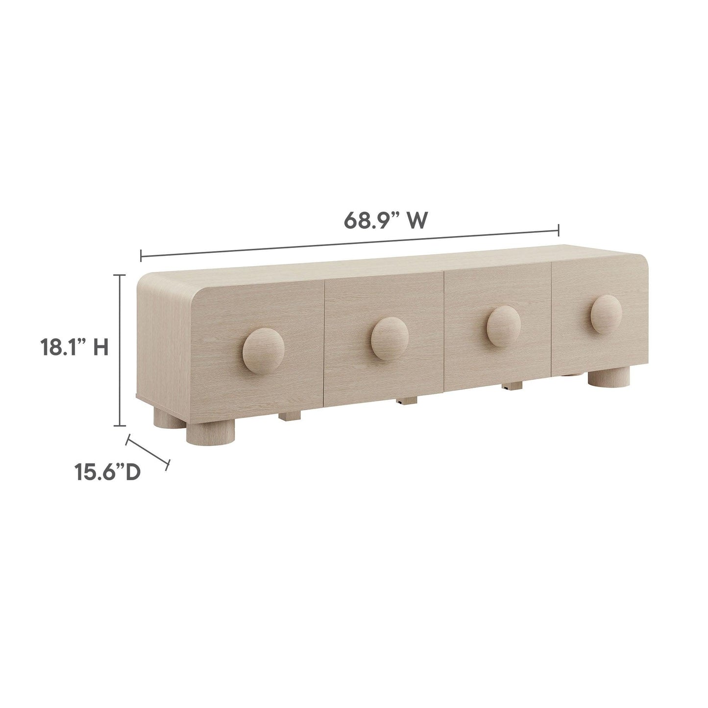 Sonnet 69" Low Profile TV Stand by Modway FredCo