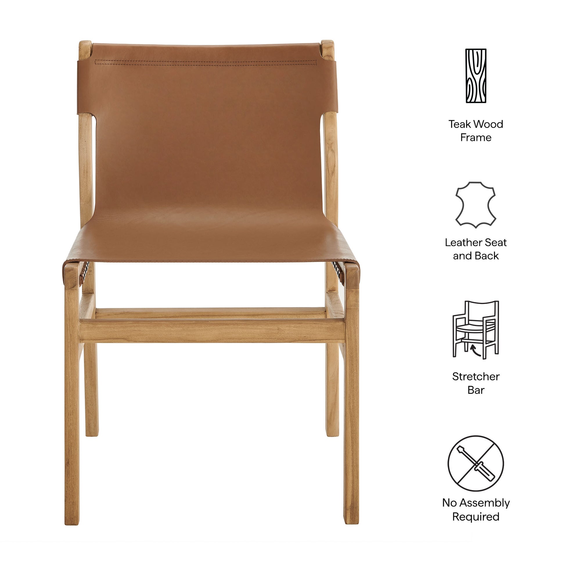 Sonora Leather Dining Side Chair by Modway EEI-7326 FredCo