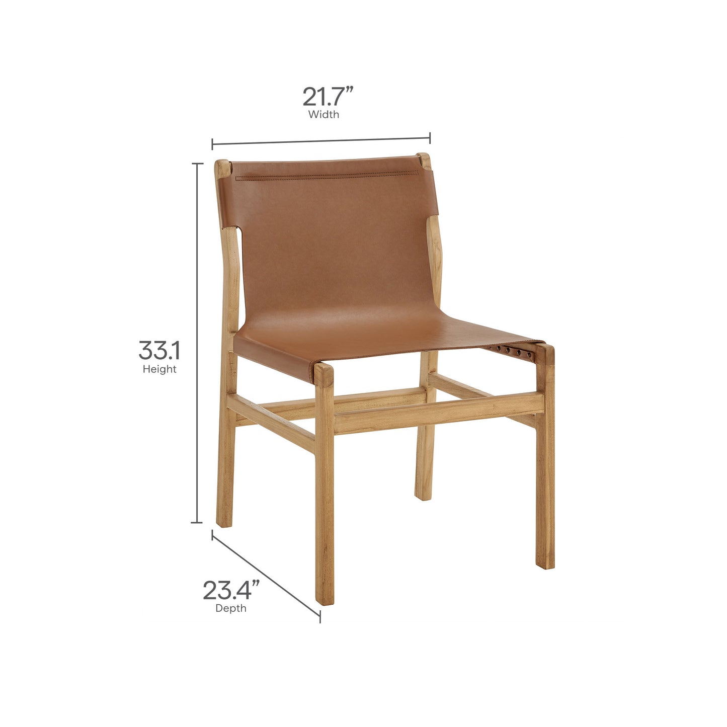 Sonora Leather Dining Side Chair by Modway EEI-7326 FredCo