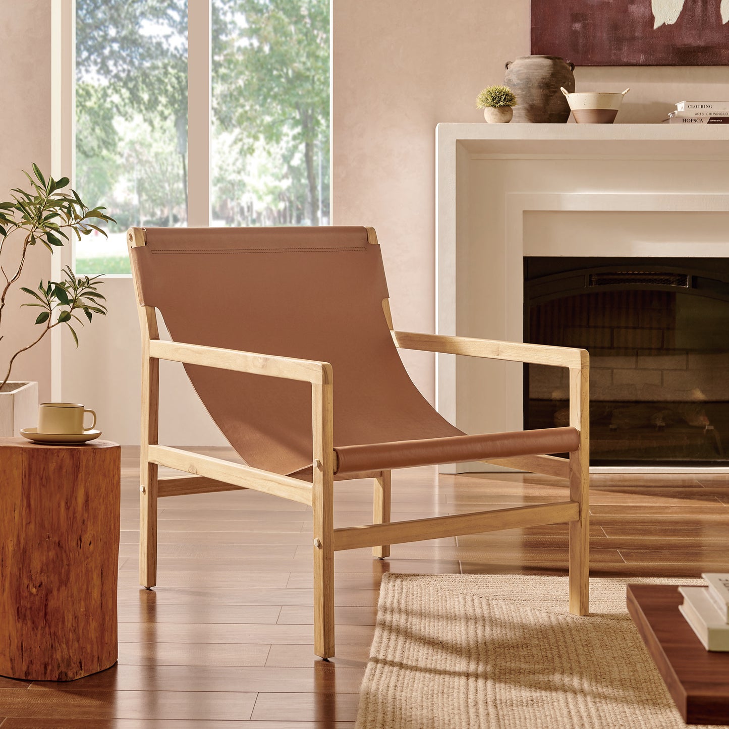 Sonora Leather Sling Chair by Modway EEI-7324 FredCo