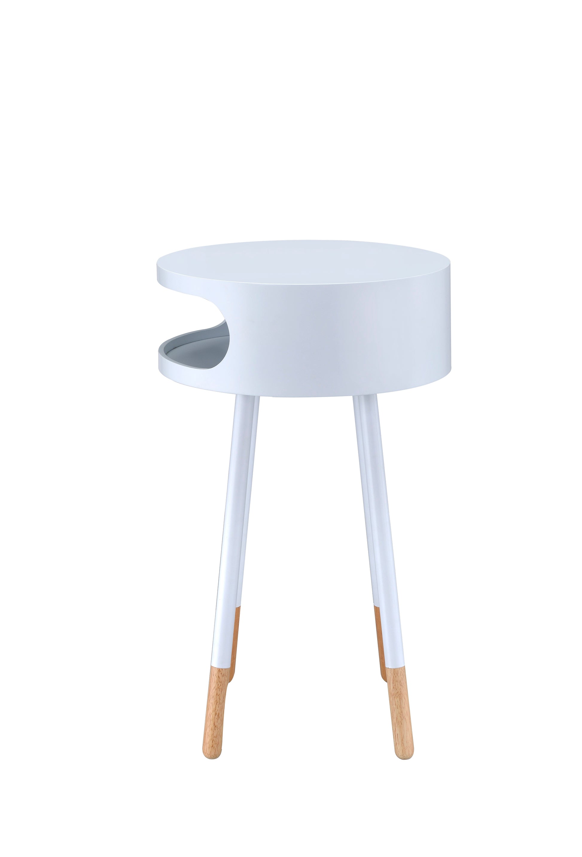Sonria Natural White Round Accent Table FredCo