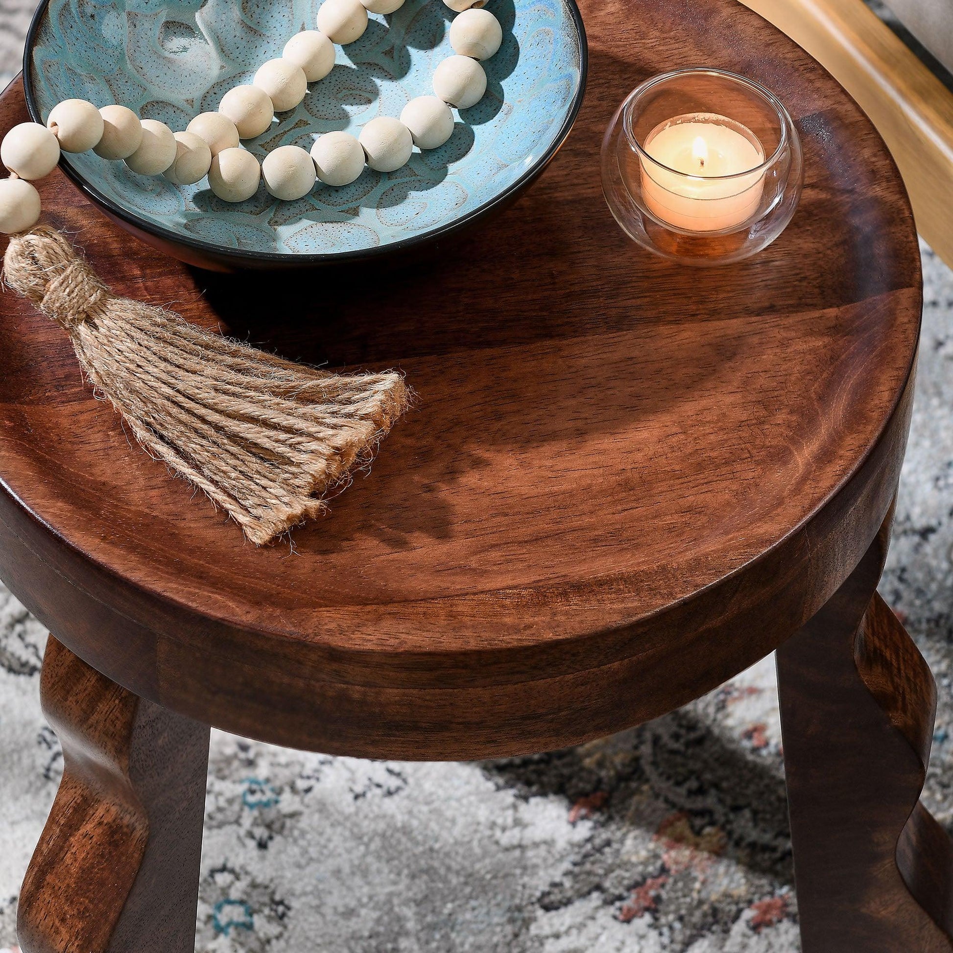 Sorrel Carved Wood Stool by Modway EEI-7140 FredCo