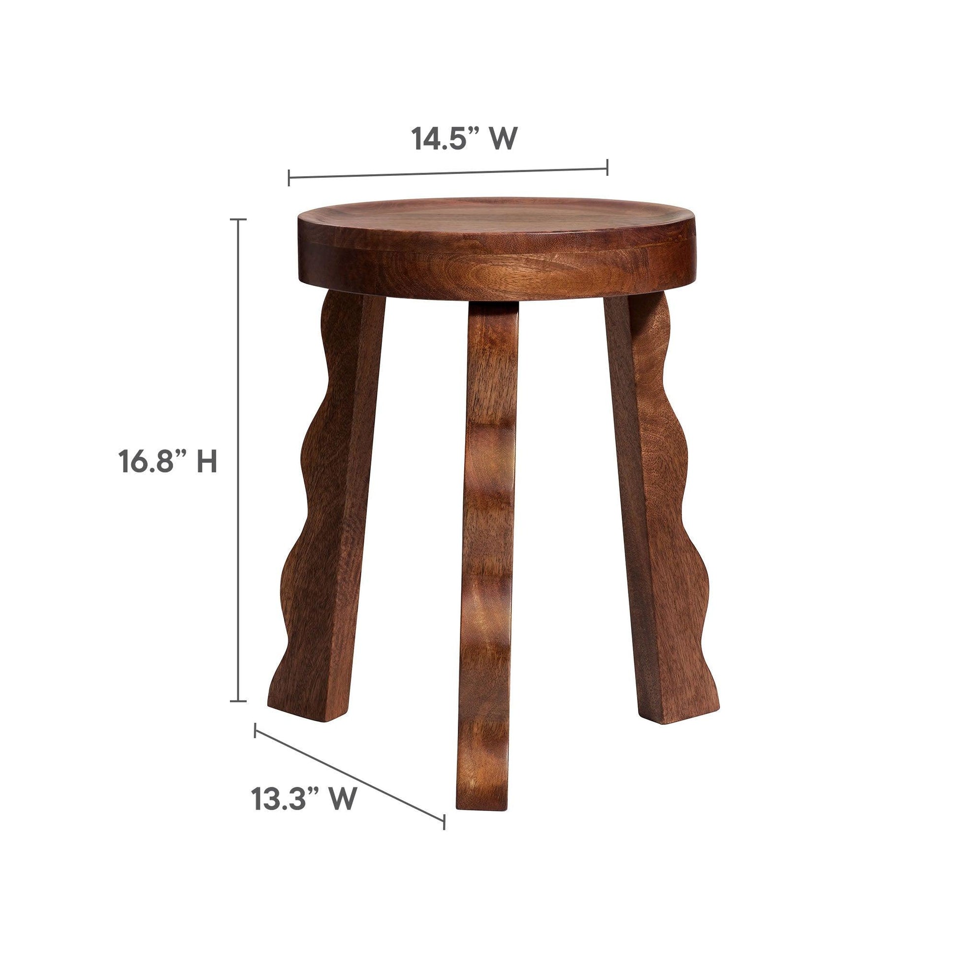 Sorrel Carved Wood Stool by Modway EEI-7140 FredCo