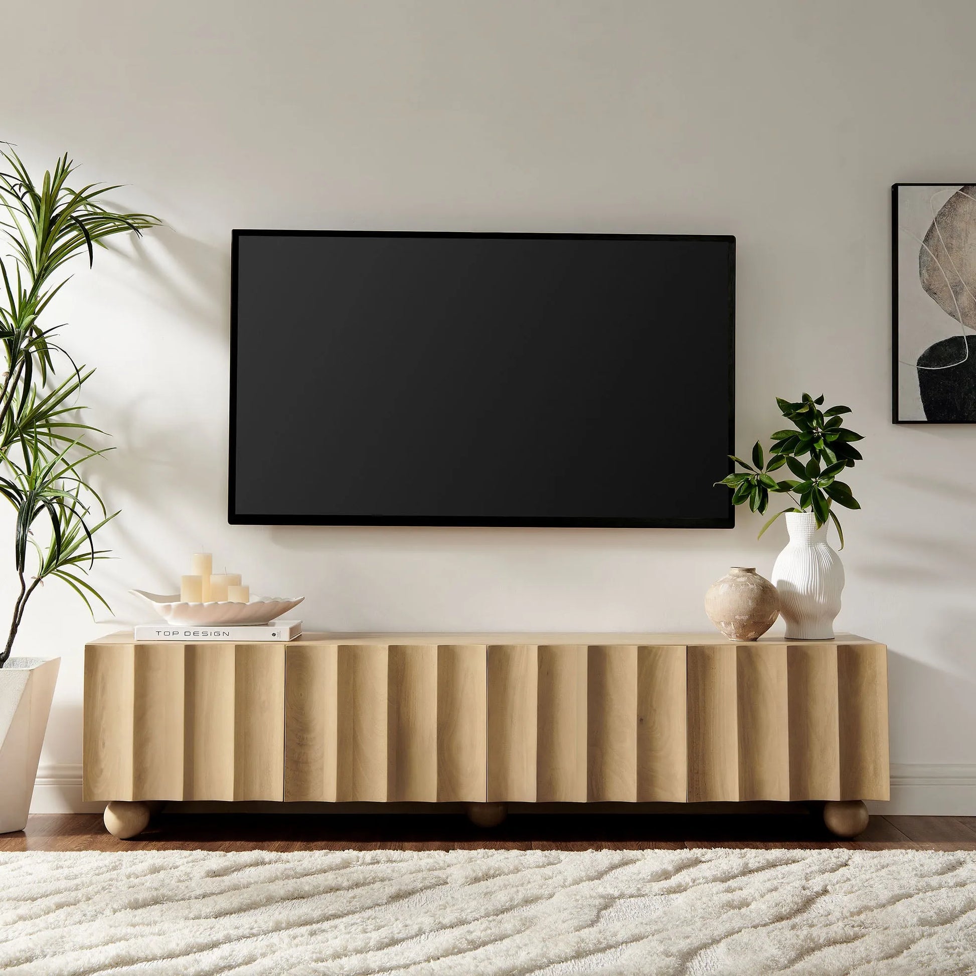 Sorren Scalloped 71" Wood TV Stand by Modway EEI-7184 FredCo