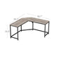 Space-Saving Corner Desk 58" Greige FredCo