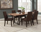 Spring Creek 5-piece Dining Room Set Natural Walnut and Rich Cocoa Brown 106581-S5 Coaster FredCo