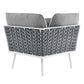 Stance 4 Piece Outdoor Patio Aluminum Sectional Sofa Set, EEI-5755 FredCo