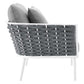 Stance 4 Piece Outdoor Patio Aluminum Sectional Sofa Set, EEI-5755 FredCo