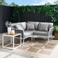 Stance 4 Piece Outdoor Patio Aluminum Sectional Sofa Set, EEI-5755 FredCo