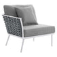 Stance 4 Piece Outdoor Patio Aluminum Sectional Sofa Set, EEI-5755 FredCo