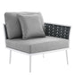 Stance 7 Piece Outdoor Patio Aluminum Sectional Sofa Set, EEI-5756 FredCo