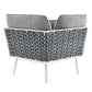 Stance 7 Piece Outdoor Patio Aluminum Sectional Sofa Set, EEI-5756 FredCo