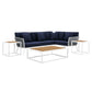 Stance 7 Piece Outdoor Patio Aluminum Sectional Sofa Set, EEI-5756 FredCo