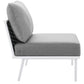 Stance 7 Piece Outdoor Patio Aluminum Sectional Sofa Set, EEI-5756 FredCo