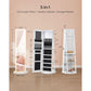 Standing LED Mirror Jewelry Cabinet White FredCo