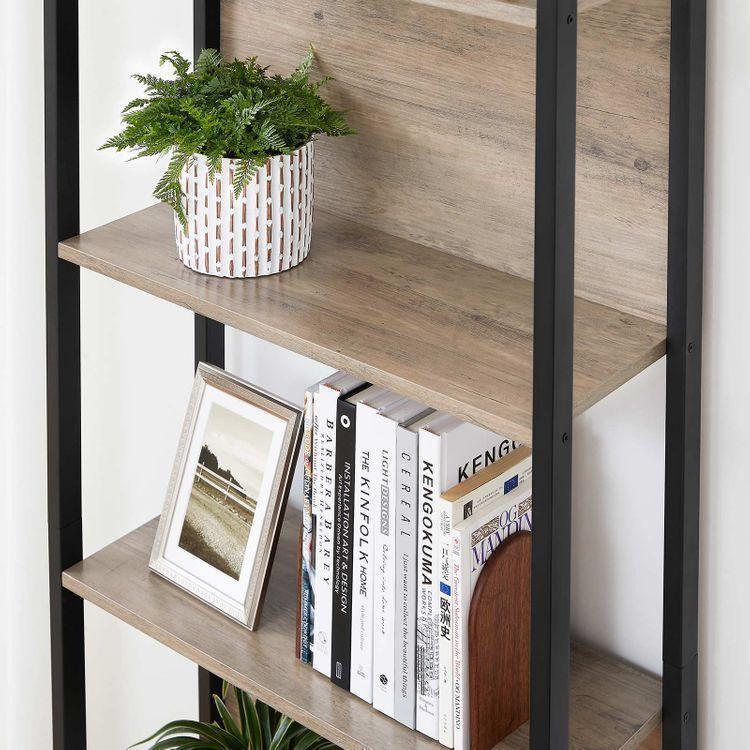 Steel Frame 5-Tier Bookshelf FredCo