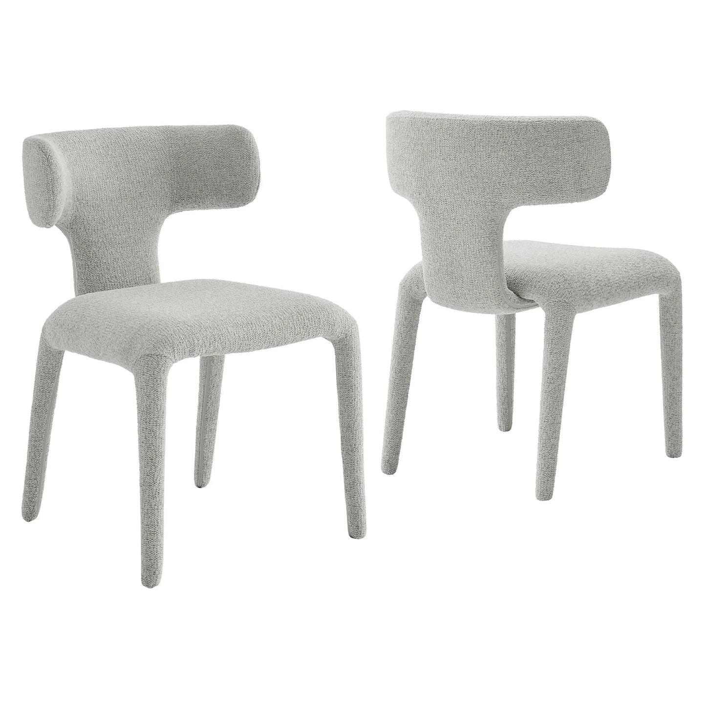 Stellan Curved Back Boucle Upholstered Dining Chair Set of 2 by Modway EEI-7230 FredCo