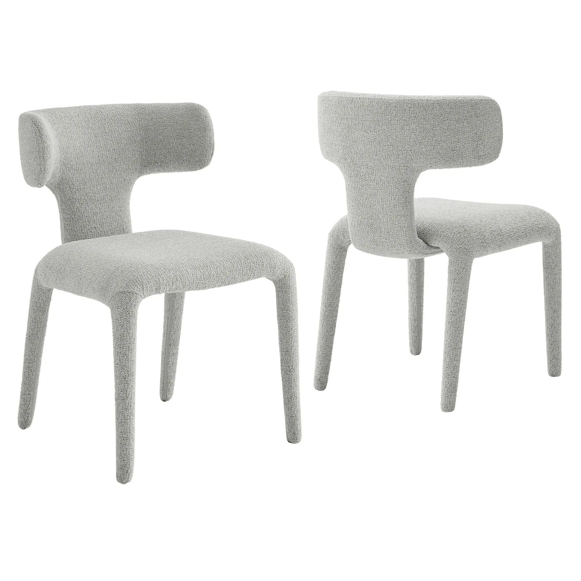 Stellan Curved Back Boucle Upholstered Dining Chair Set of 2 by Modway EEI-7230 FredCo