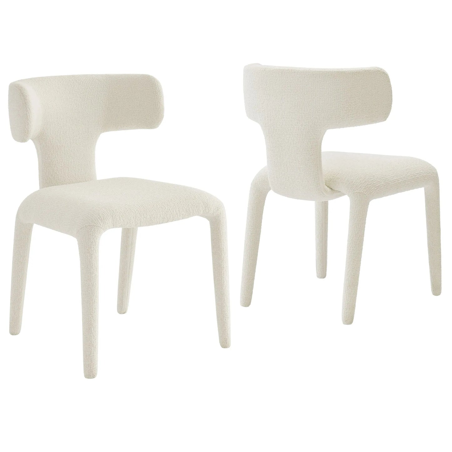 Stellan Curved Back Boucle Upholstered Dining Chair Set of 2 by Modway EEI-7230 FredCo