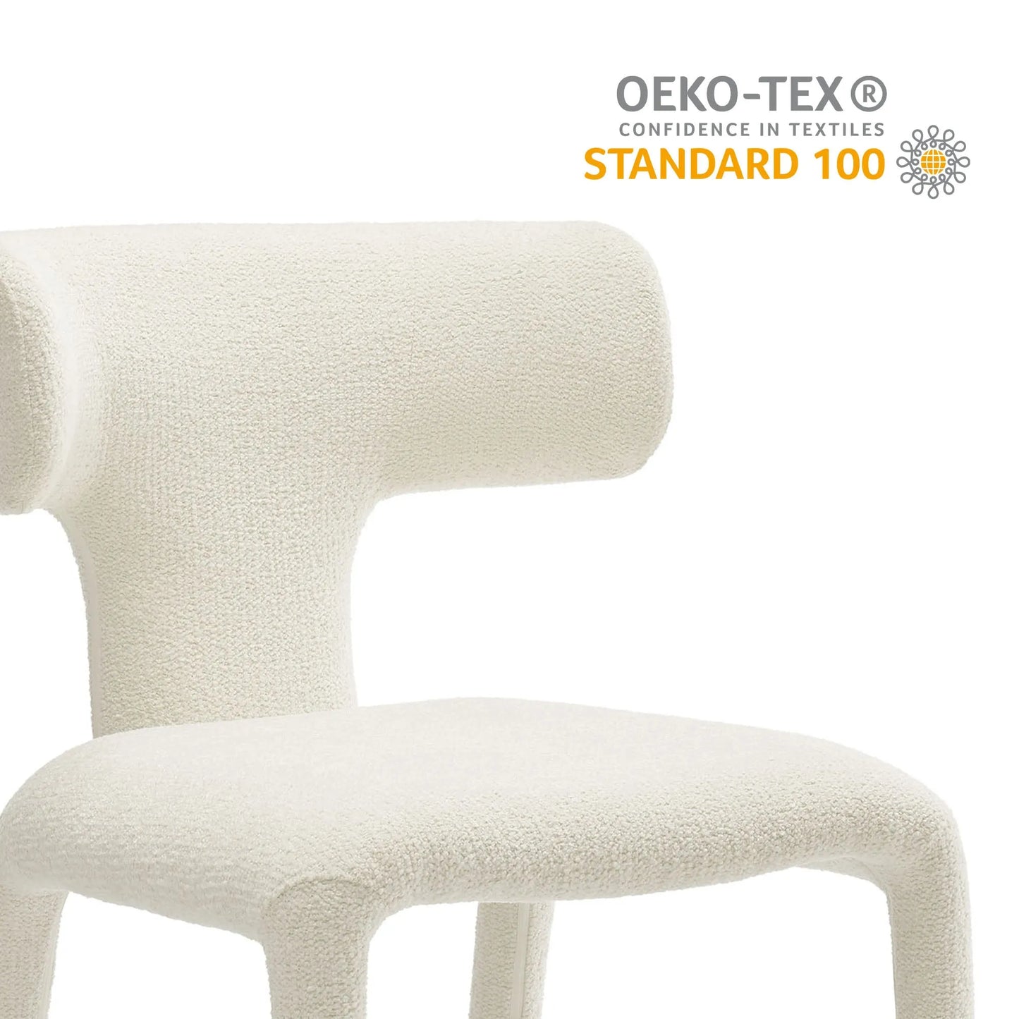 Stellan Curved Back Boucle Upholstered Dining Chair Set of 2 by Modway EEI-7230 FredCo