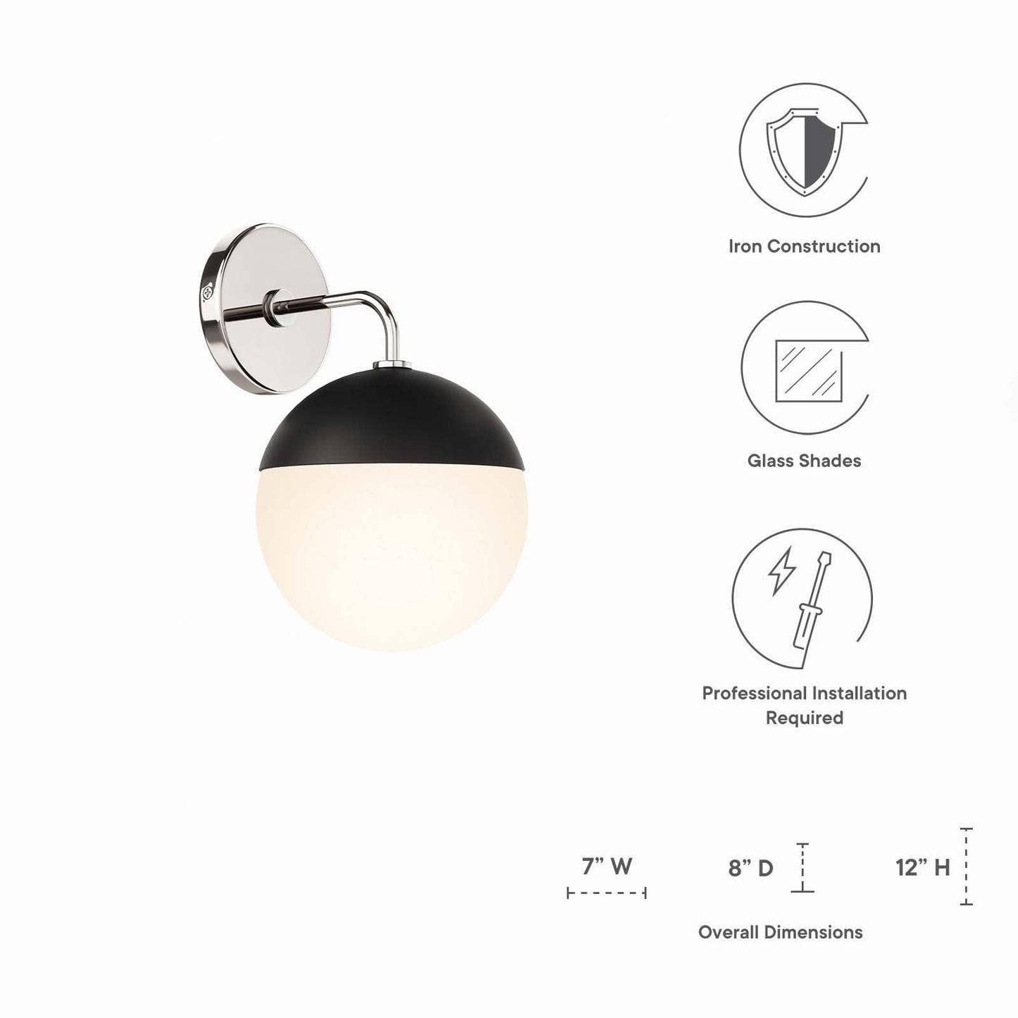 Stellar 1-Light Wall Sconce, EEI-5655 FredCo
