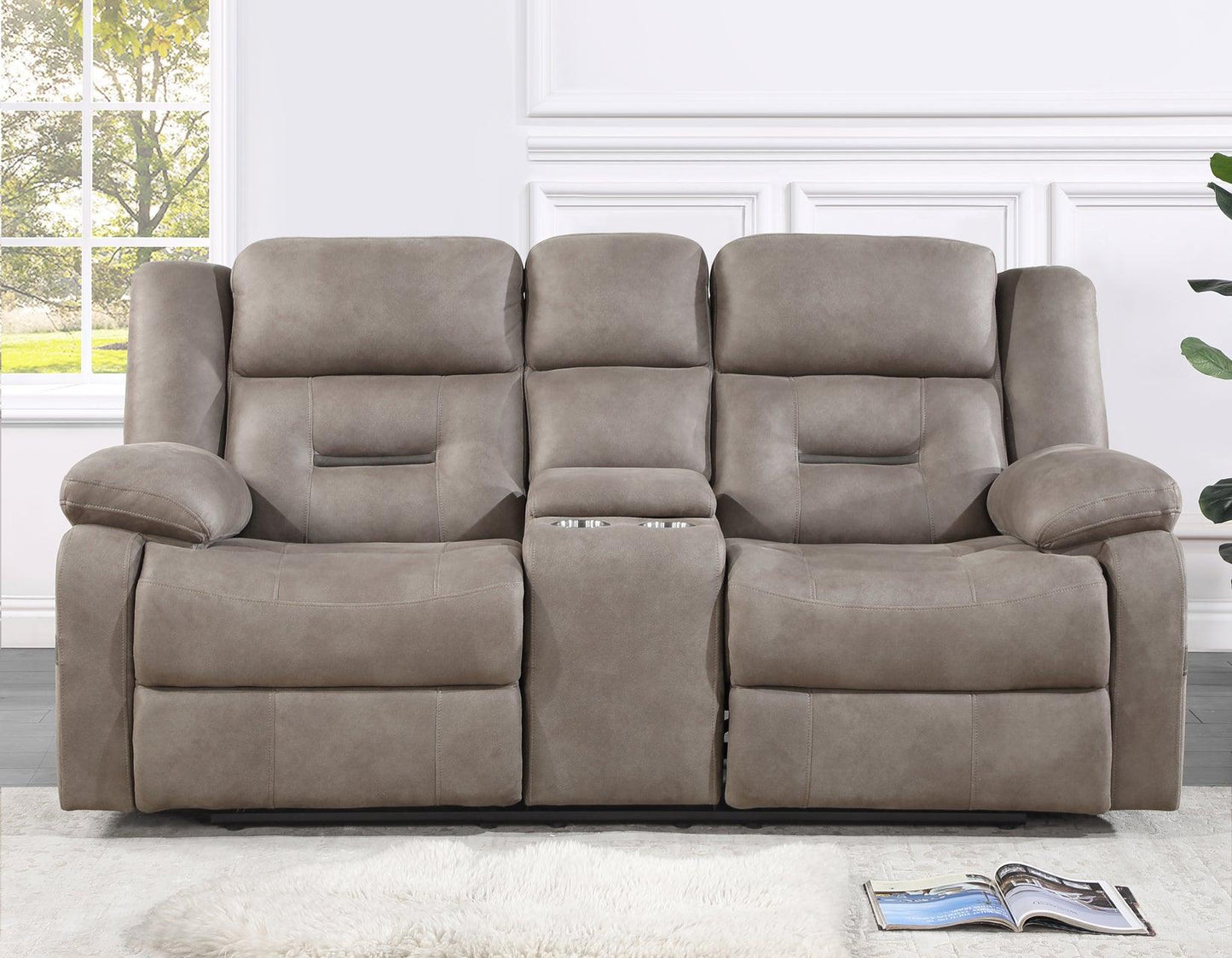 Steve Silver Abilene - Console Manual Loveseat - Tan ABE900CLN FredCo