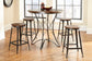 Steve Silver Adele - 5 Piece Dining Set With Counter Height Table - Dark Brown AE3605PC FredCo