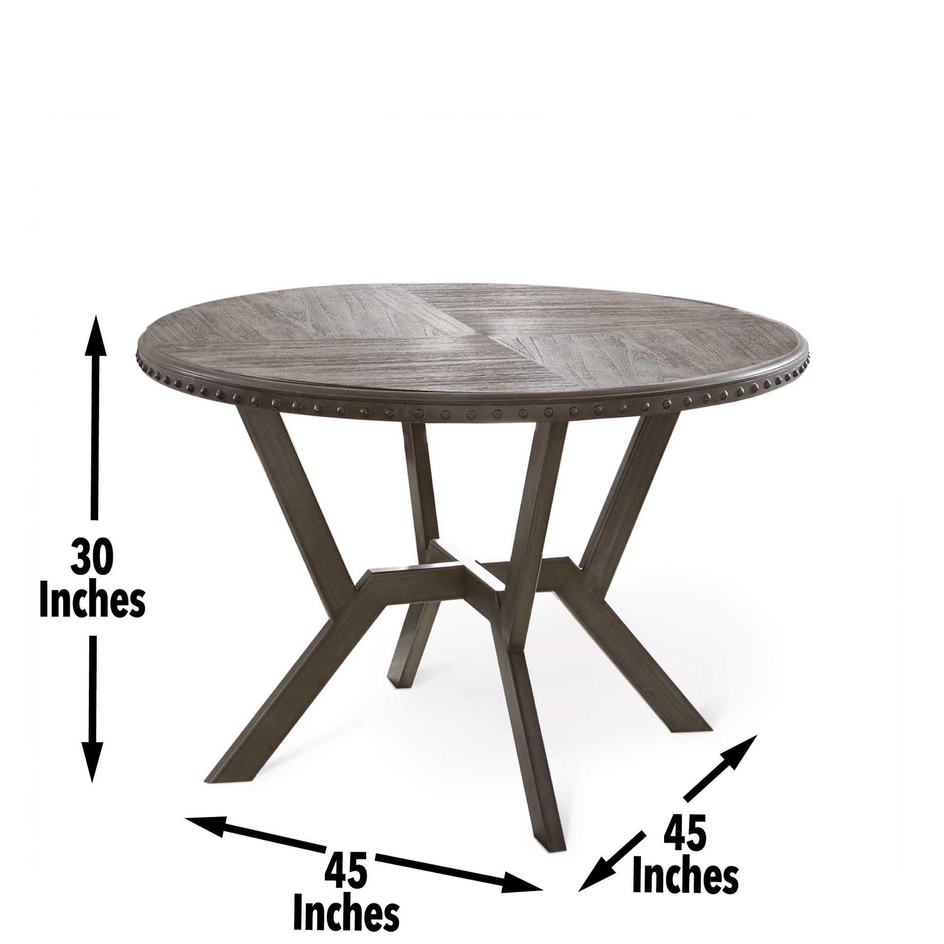Steve Silver Alamo - Round Dining Table - Dark Gray AL450T FredCo