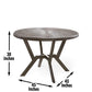 Steve Silver Alamo - Round Dining Table - Dark Gray AL450T FredCo