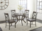 Steve Silver Alamo - Round Dining Table - Dark Gray AL450T FredCo