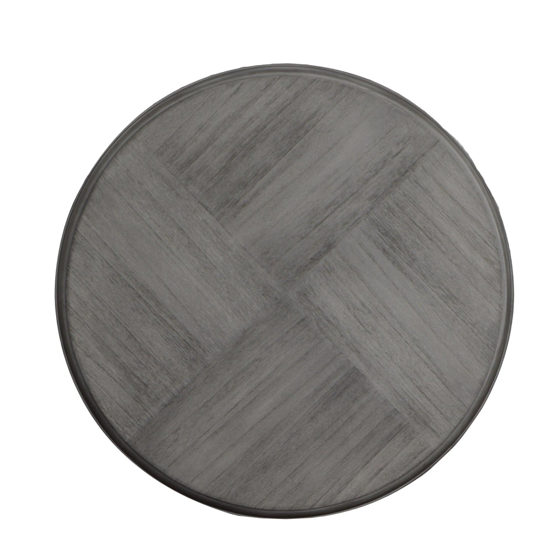 Steve Silver Alamo - Round End Table - Gray AL700E FredCo