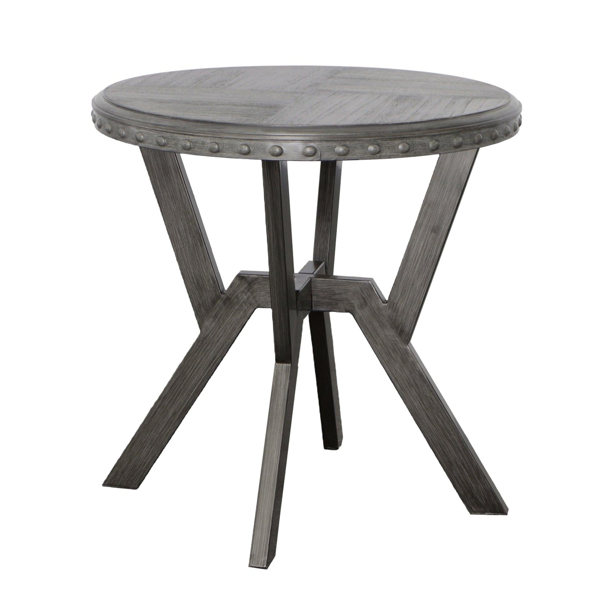Steve Silver Alamo - Round End Table - Gray AL700E FredCo
