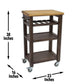 Steve Silver Belden - Kitchen Cart - Gray BD150CKG FredCo