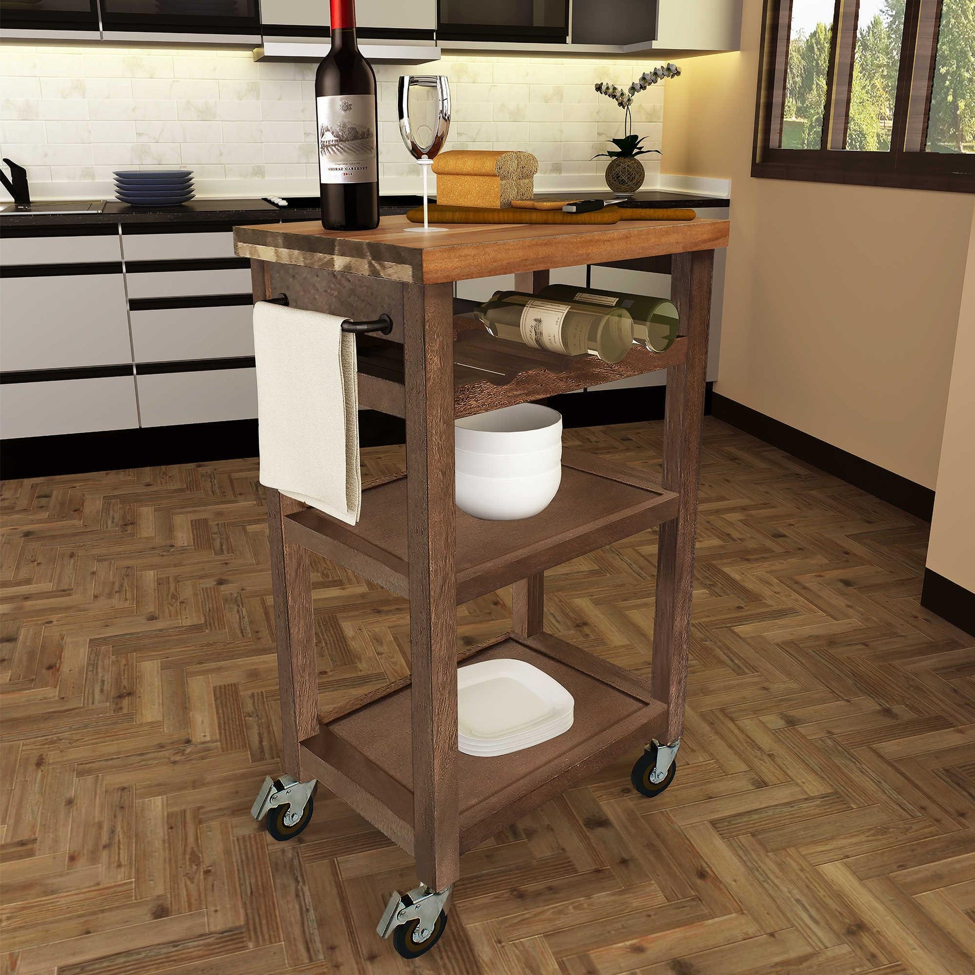 Steve Silver Belden - Kitchen Cart - Gray BD150CKG FredCo