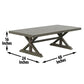 Steve Silver Brown Aluminum Coffee Table JON600C FredCo