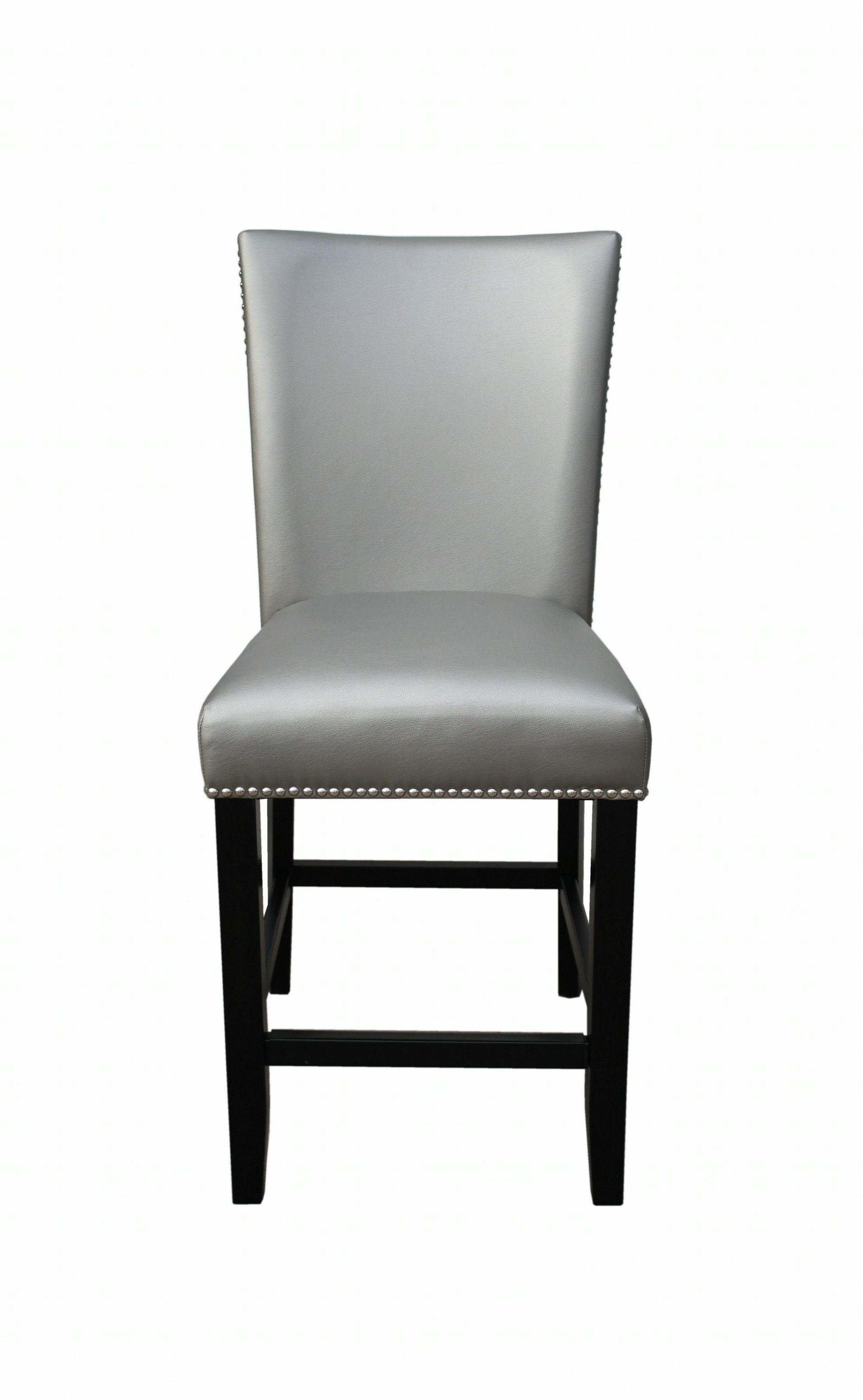 Steve Silver Camila - PU Counter Chair (Set of 2) - Silver CM420CCSN FredCo