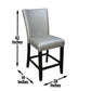 Steve Silver Camila - PU Counter Chair (Set of 2) - Silver CM420CCSN FredCo