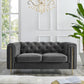 Steve Silver Charlene - Velvet Loveseat - Gray CH100LGY FredCo