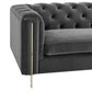 Steve Silver Charlene - Velvet Loveseat - Gray CH100LGY FredCo