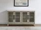 Steve Silver Csrena - Lighted White Marble Sideboard - Brown CA520WSB FredCo
