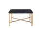 Steve Silver Daxton - Faux Marble Top Square Cocktail Table - Black DX100C FredCo