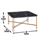 Steve Silver Daxton - Faux Marble Top Square Cocktail Table - Black DX100C FredCo