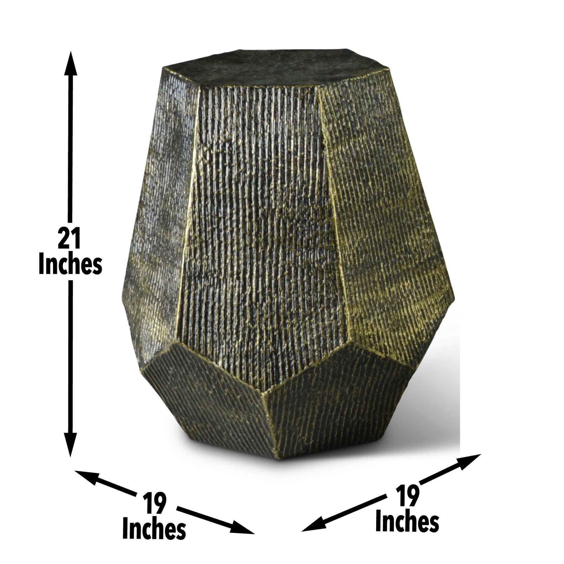 Steve Silver Donato - Hexagon End Table - Gold DT200E FredCo