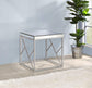 Steve Silver Evelyn - Mirror Top End Table - Silver EV300E FredCo