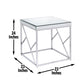 Steve Silver Evelyn - Mirror Top End Table - Silver EV300E FredCo