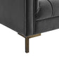 Steve Silver Isaac - Channel Stitch Velvet Sofa - Gray IC100SGY FredCo