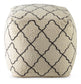 Steve Silver Lattice - Square Pouf - Beige LT180P FredCo