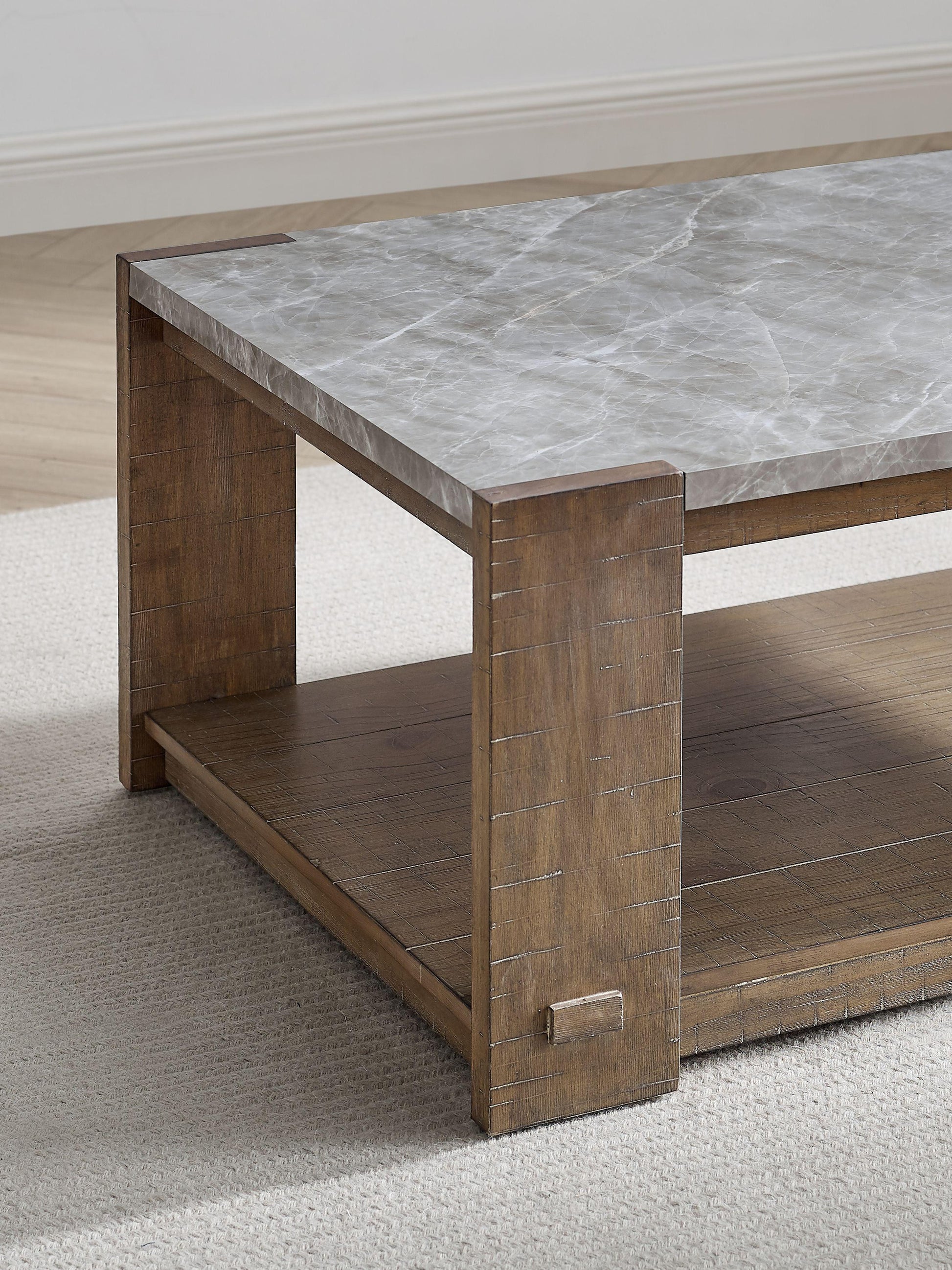 Steve Silver Libby - Sintered Stone Sofa Table - Brown LB100S FredCo
