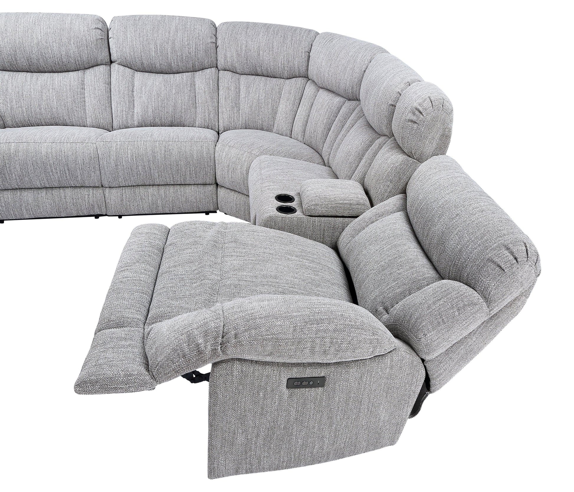 Steve Silver Park City - 6 Piece Sectional - Pearl Silver AR70172-6PC FredCo