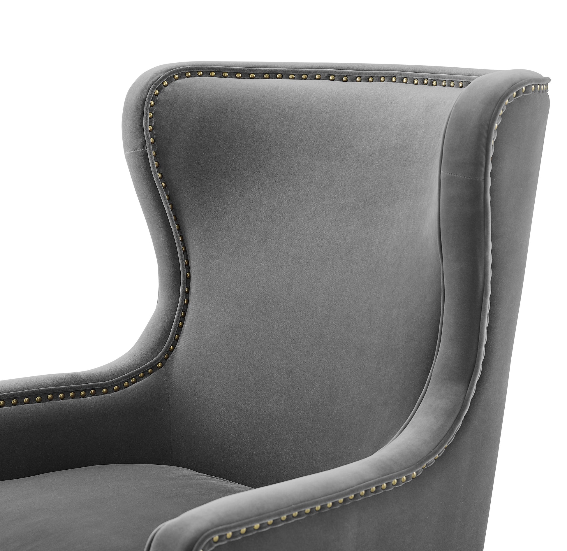 Steve Silver Rosco - Velvet Wingback Chair - Charcoal RC850ACC FredCo